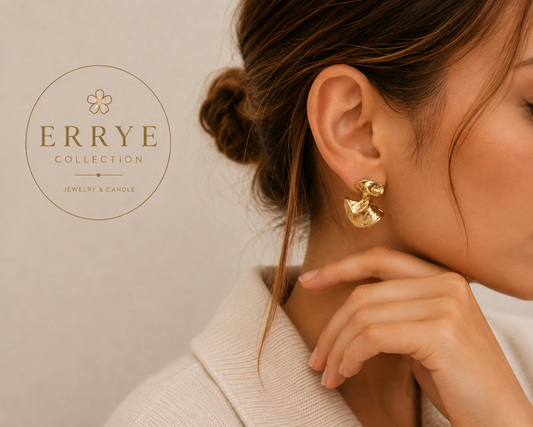 Boucles Isadora Dorées Femme en Acier Inoxydable | Errye Collection