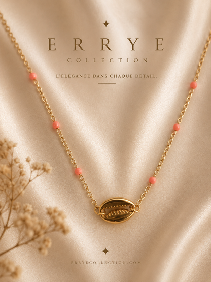Collier Kaïa Doré Femme en Acier Inoxydable | Errye Collection