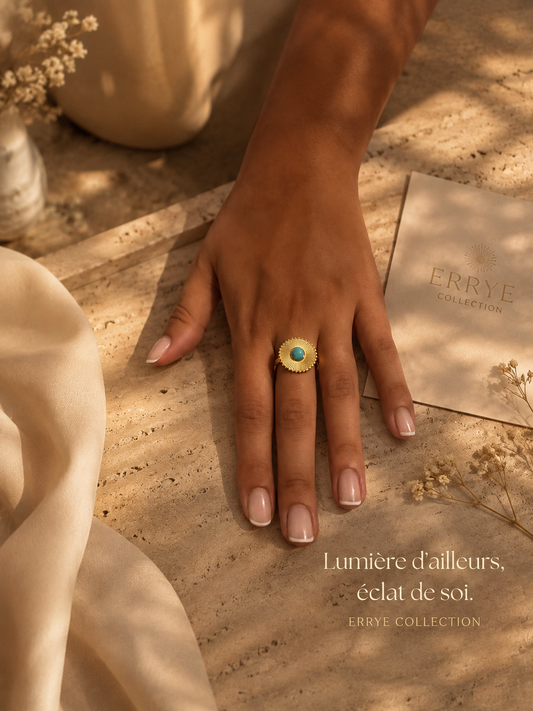 Bague Soléa Dorée Femme en Acier Inoxydable | Errye Collection