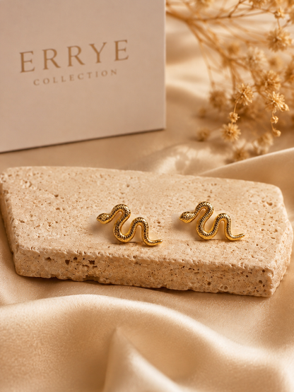Puces Ophélia Dorées Femme en Acier Inoxydable | Errye Collection