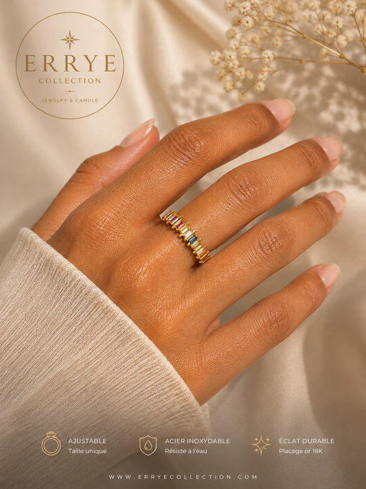 Bague Lyséa Dorée Femme en Acier Inoxydable | Errye Collection