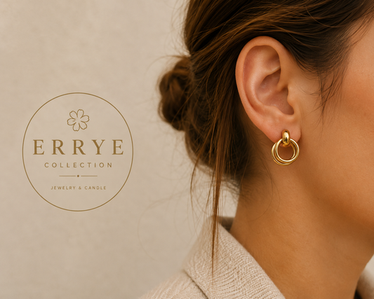Boucles Naïa Dorées Femme en Acier Inoxydable | Errye Collection