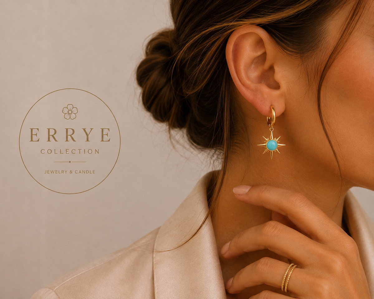 Boucles Soléa Dorées Femme en Acier Inoxydable | Errye Collection