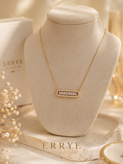 Collier Élia Doré Femme en Acier Inoxydable | Errye Collection