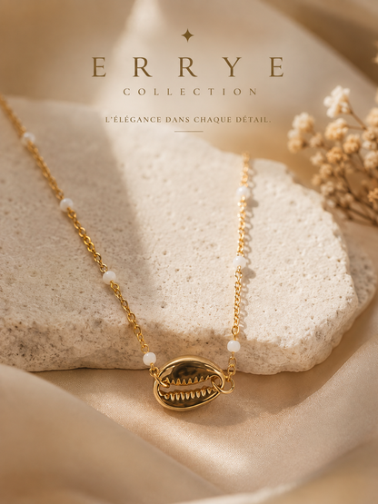 Collier Kaïa Doré Femme en Acier Inoxydable | Errye Collection