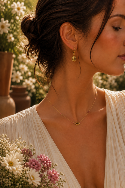 Collier Calypso Doré Femme en Acier Inoxydable | Errye Collection