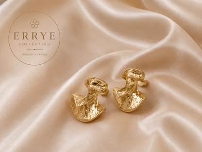Boucles Isadora Dorées Femme en Acier Inoxydable | Errye Collection
