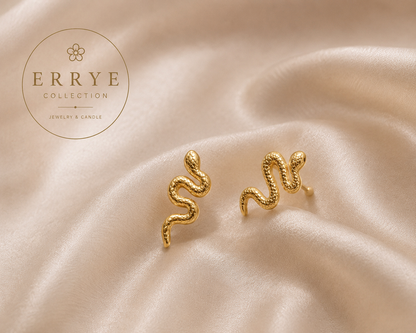 Puces Ophélia Dorées Femme en Acier Inoxydable | Errye Collection